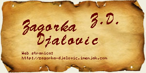 Zagorka Đalović vizit kartica